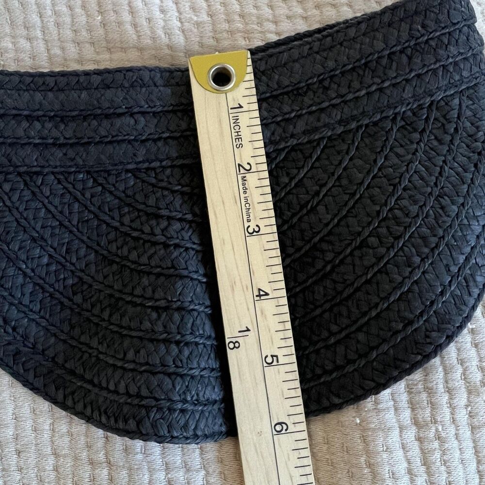 Madewell Hat Cap Strap Back Braided Rollable Sun Visor One Size Womens NE961 - Picture 9 of 11